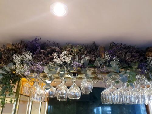 Decoracion flores copas