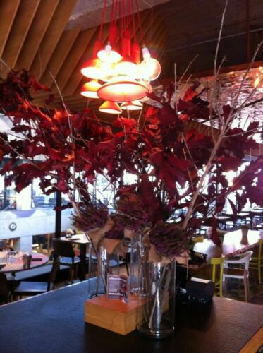 Restaurante flores decoracion
